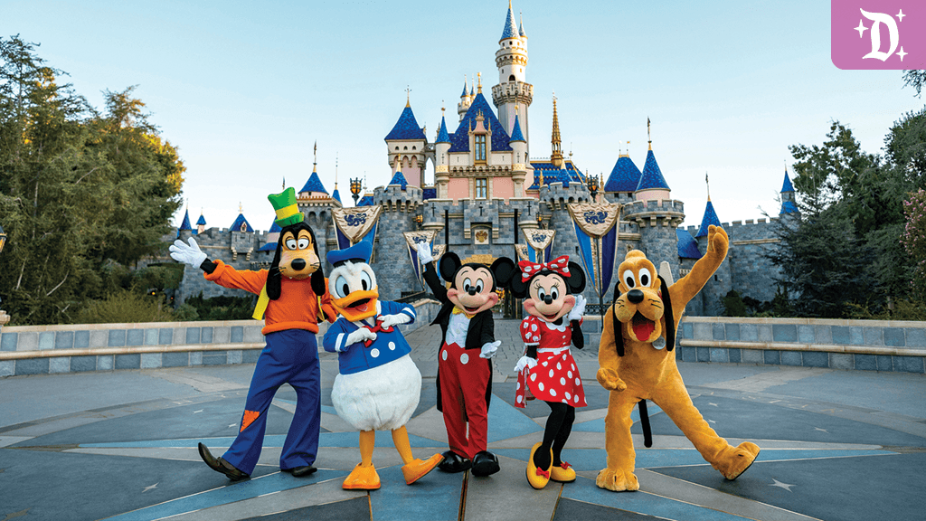 A family enjoying a Disney theme-park vacation