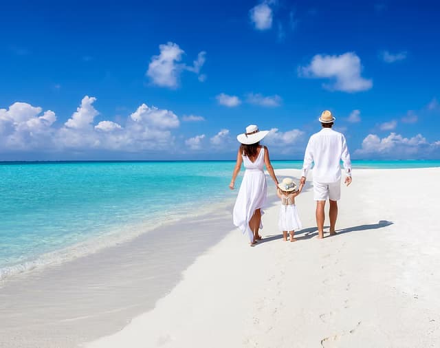 A family on vacation together